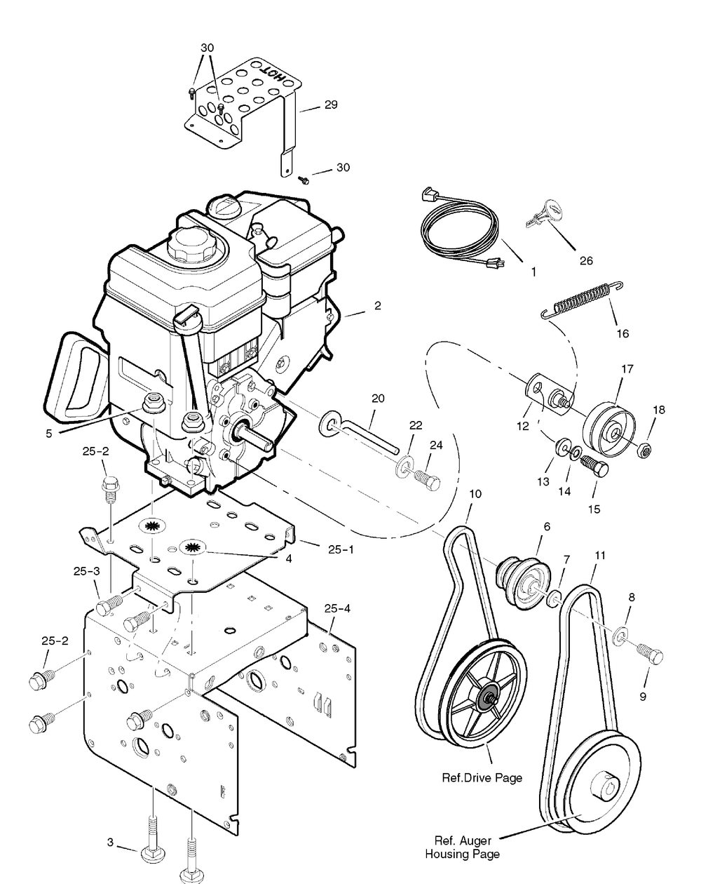 Engine (1742229) Diagram and Parts List for 1695731 2009 Briggs and Stratton Snow Blower